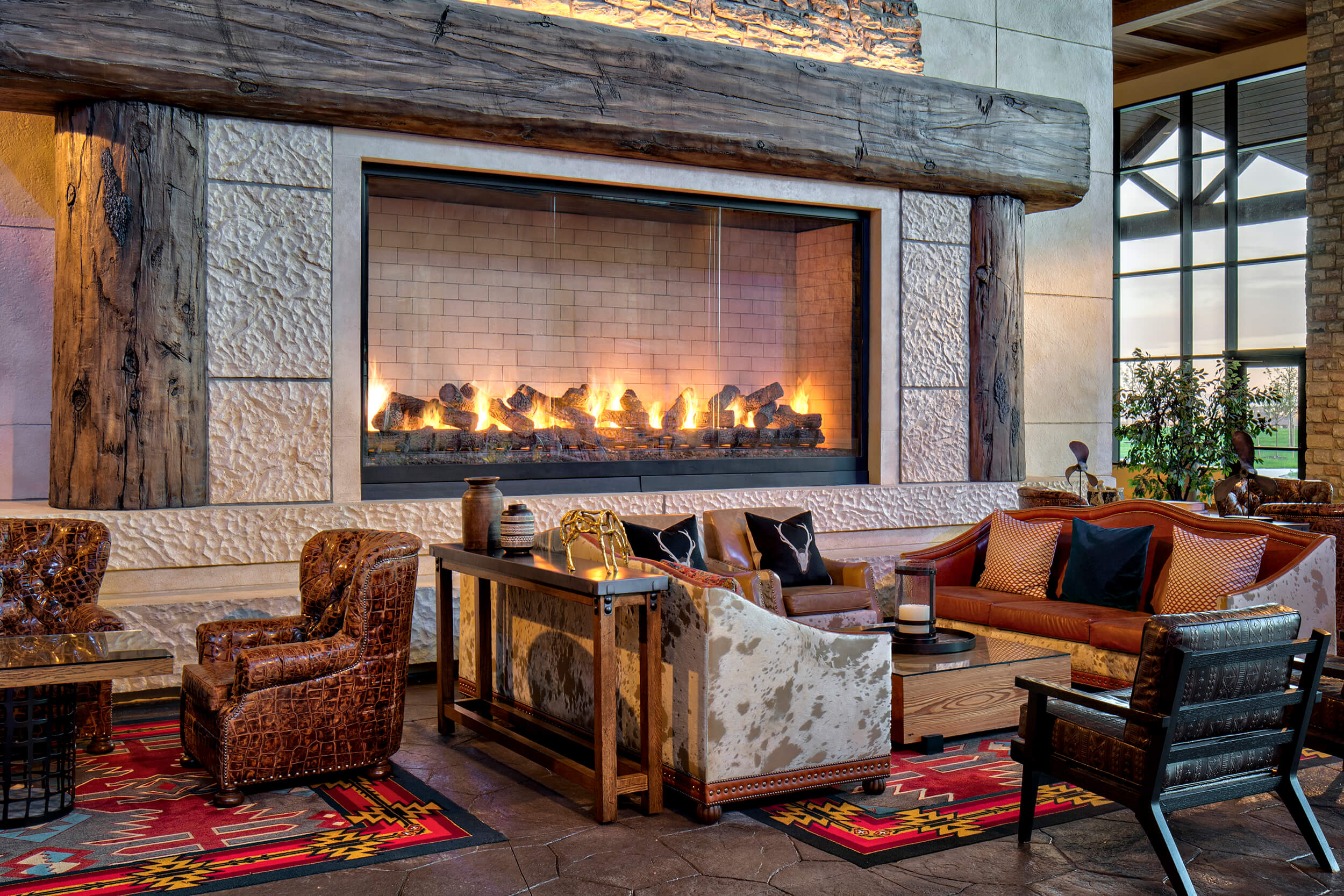 Custom Gas Fireplaces at Gaylord Rockies Resort Denver, CO