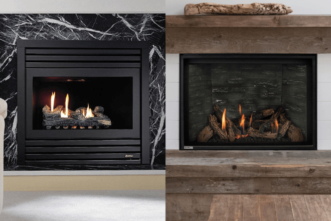 Direct vent fireplace retrofit comparison