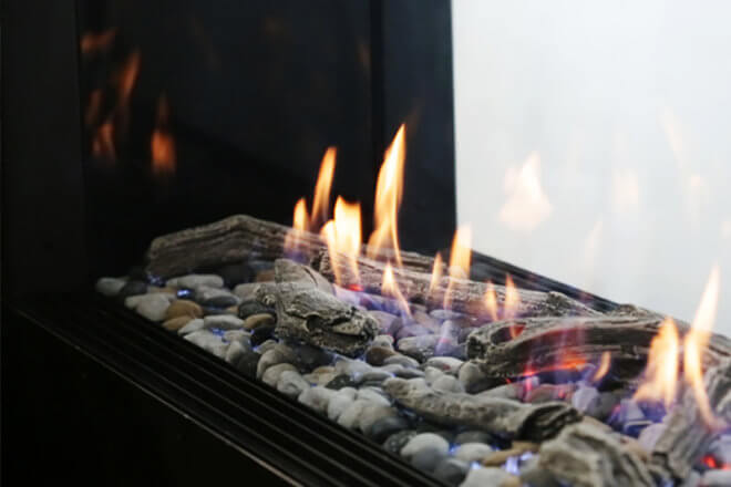 COOL-Pack glass on a Prodigy fireplace
