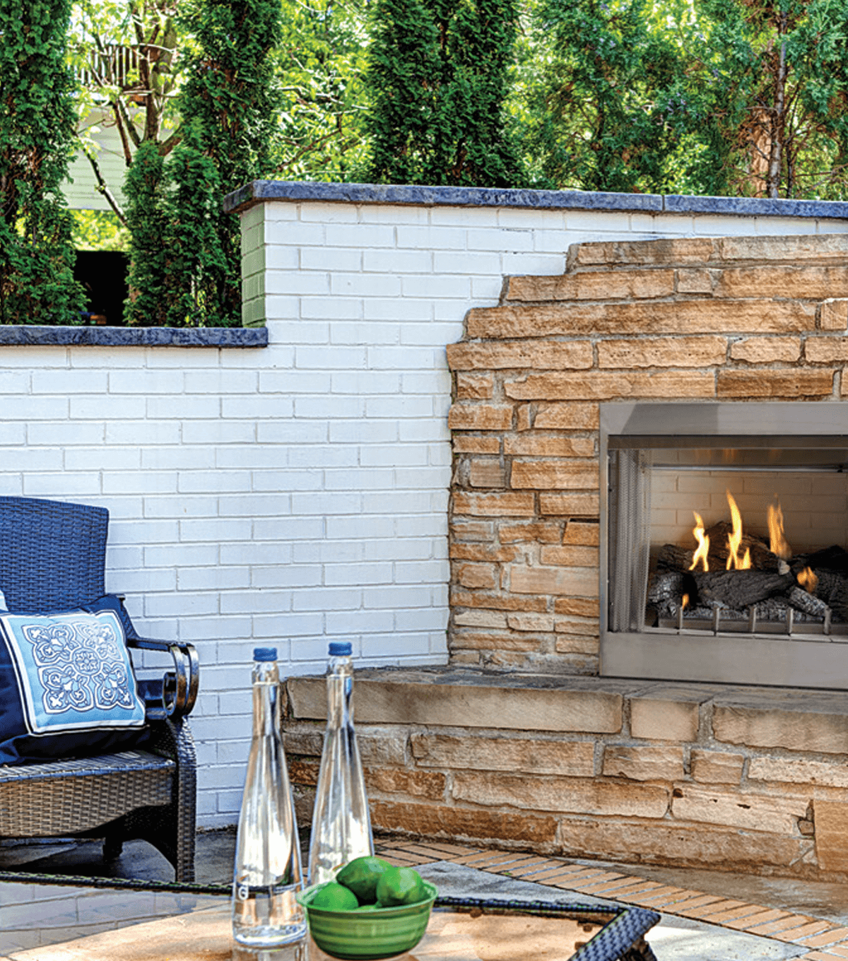 Carol Rose Premium Outdoor Fireplace | OP42FP